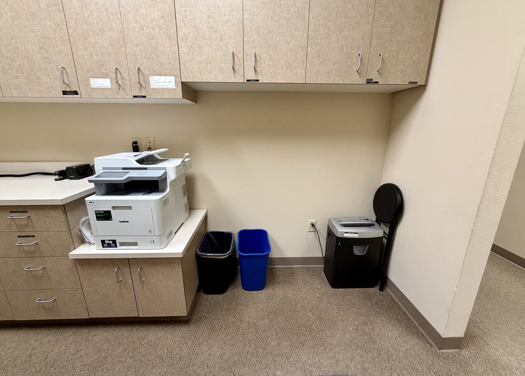 Printer and admin area